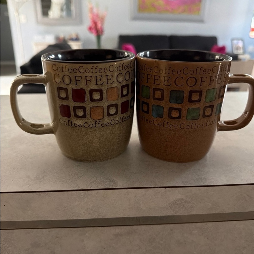 Classic Ceramic Coffee Mug Set in Earth Tones